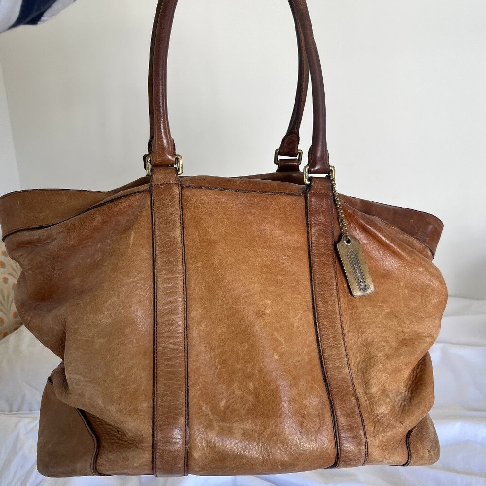 Coach Bleecker Weekend Tote In Pebbled Leather